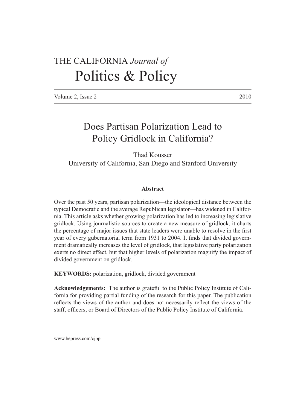 Politics & Policy