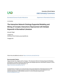 The Interaction Network Ontology-Supported Modeling and Mining of Complex Interactions Represented with Multiple Keywords in Biomedical Literature