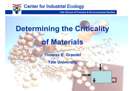 Determining the Criticality of Materials (Yale 2007)