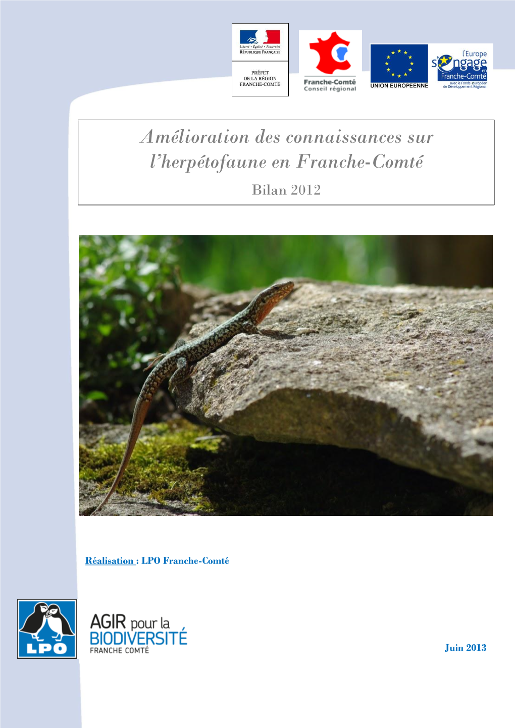 Amélioration Des Connaissances Sur L'herpétofaune En Franche-Comté