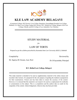 Kle Law Academy Belagavi