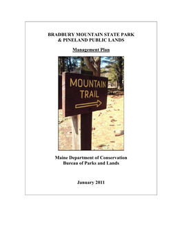 Bradbury Mountain State Park & Pineland Public