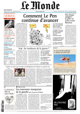 LE MONDE/PAGES&lt;UNE&gt;