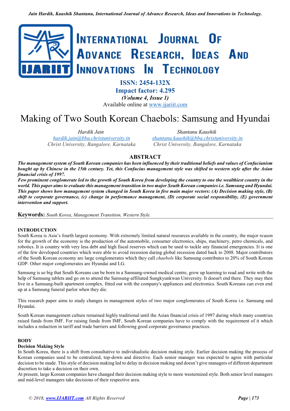 Making of Two South Korean Chaebols: Samsung and Hyundai