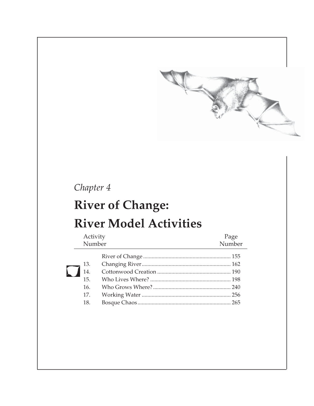 River of Change: River Model Activities Activity Page Number Number