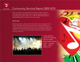 Community Services Report 2009-2010