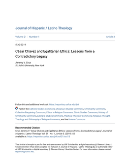 César Chávez and Egalitarian Ethics: Lessons from a Contradictory Legacy