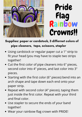 Pride Rainbow Flag Crown Instructions