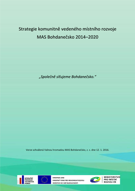 Strategie Komunitně Vedeného Místního Rozvoje MAS Bohdanečsko 2014–2020