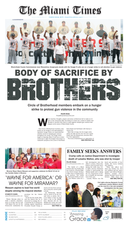 BODY of SACRIFICE by Circle of Brotherhood Members Embark on a Hunger Strike to Protest Gun Violence in the Community