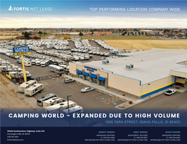 Camping World - Expanded Due to High Volume 1355 Tara Street, Idaho Falls, Id 83402