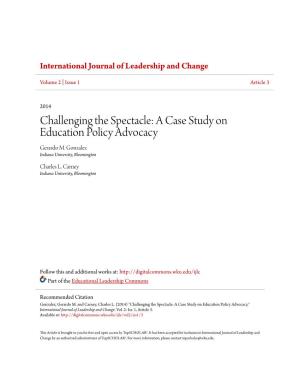 A Case Study on Education Policy Advocacy Gerardo M