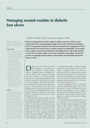 Managing Wound Exudate in Diabetic Foot Ulcers