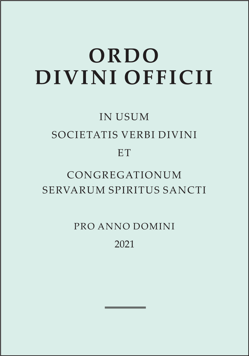 Ordo Divini Officii