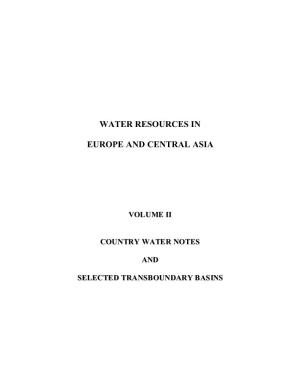 Water Resources in Europe and Central Asia