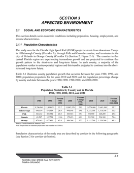 Section 3 Affected Environment
