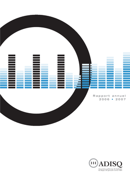 Rapport Annuel 2006 • 2007