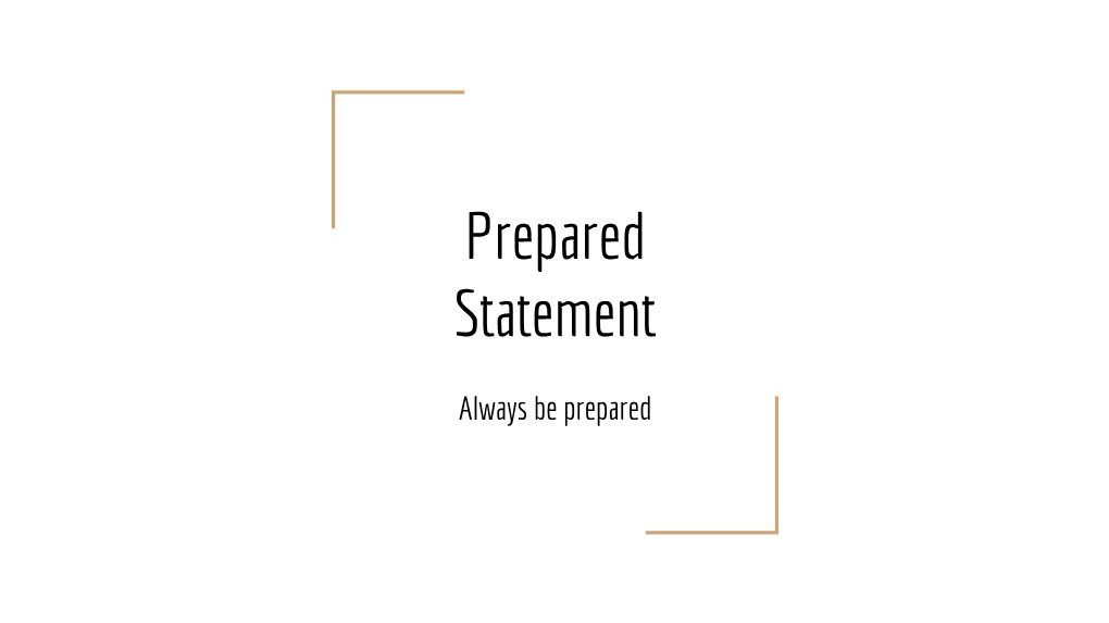Prepared Statement
