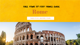 Free Tours by Foot Travel Guide to Rome, Italy