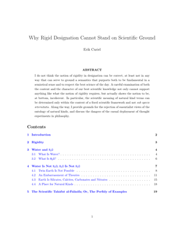 Why Rigid Designation Cannot Stand on Scientific Ground