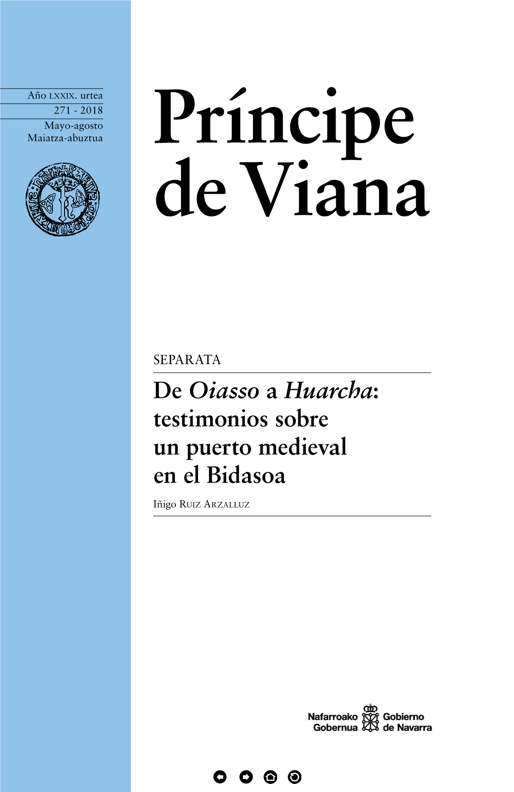 De Oiasso a Huarcha: Testimonios Sobre Un Puerto Medieval En El Bidasoa