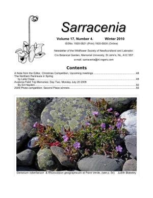 Sarraceniasarracenia Volume 17, Number 4