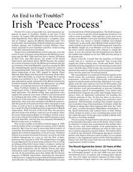 Irish 'Peace Process'
