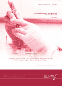 The Health Returns on Investment in Cancer Research May 2008