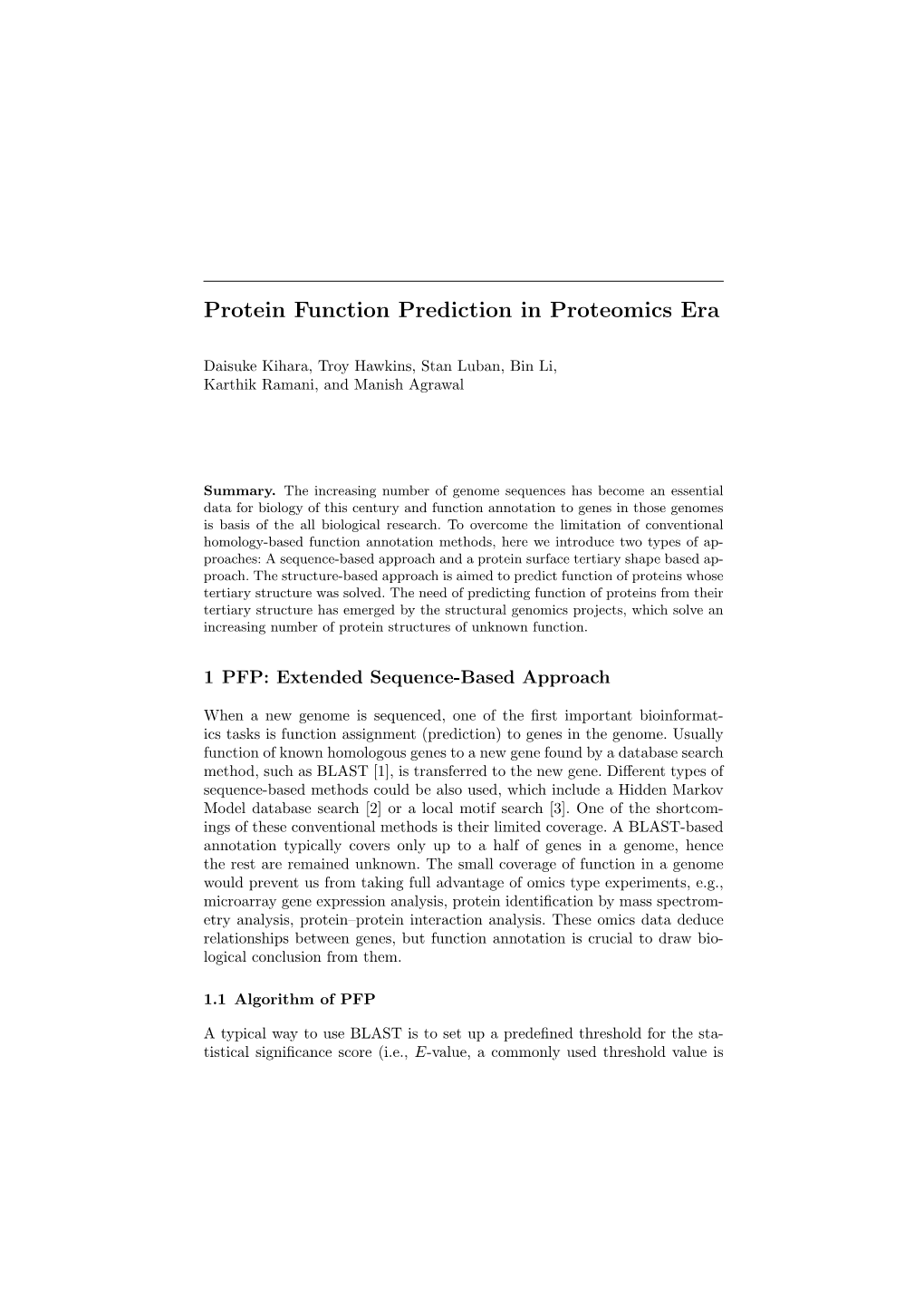 Protein Function Prediction in Proteomics Era