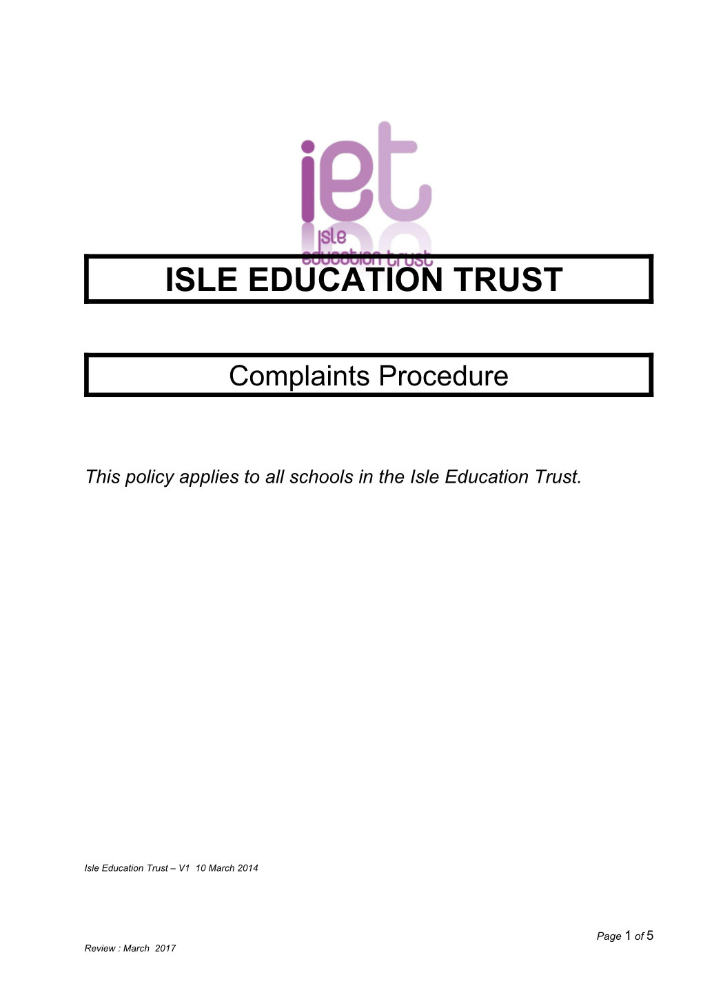Isle Education Trust