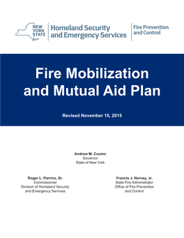 Fire Mobilization and Mutual Aid Plan