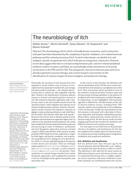 The Neurobiology of Itch