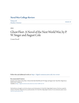 Ghost Fleet: a Novel of the Next World War, by P. W. Singer and August Cole Connie Frizzell