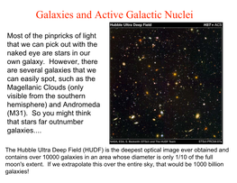 Galaxies and Active Galactic Nuclei