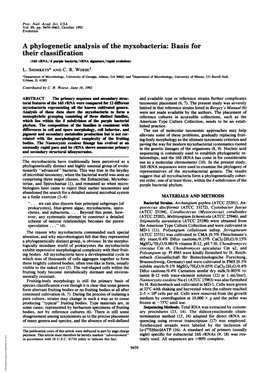Their Classification (16S Rrna/8 Purple Bacteria/Rrna Gnatwe/R D Evolution) L