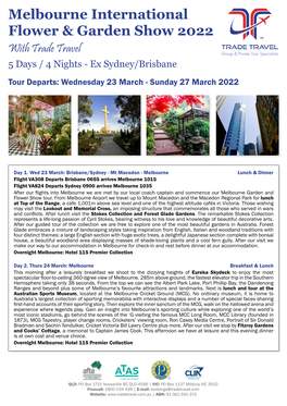 Melbourne International Flower & Garden Show 2022