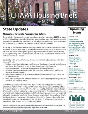 CHAPA Housing Briefs