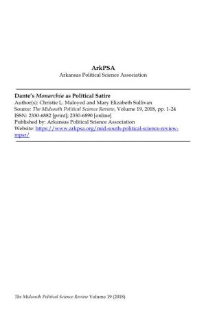 Arkpsa Arkansas Political Science Association