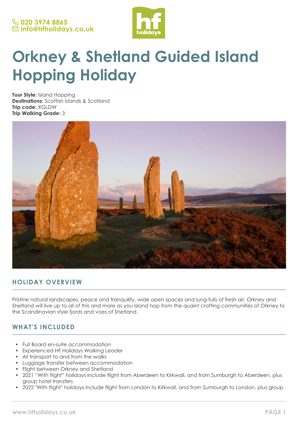 Orkney & Shetland Guided Island Hopping Holiday