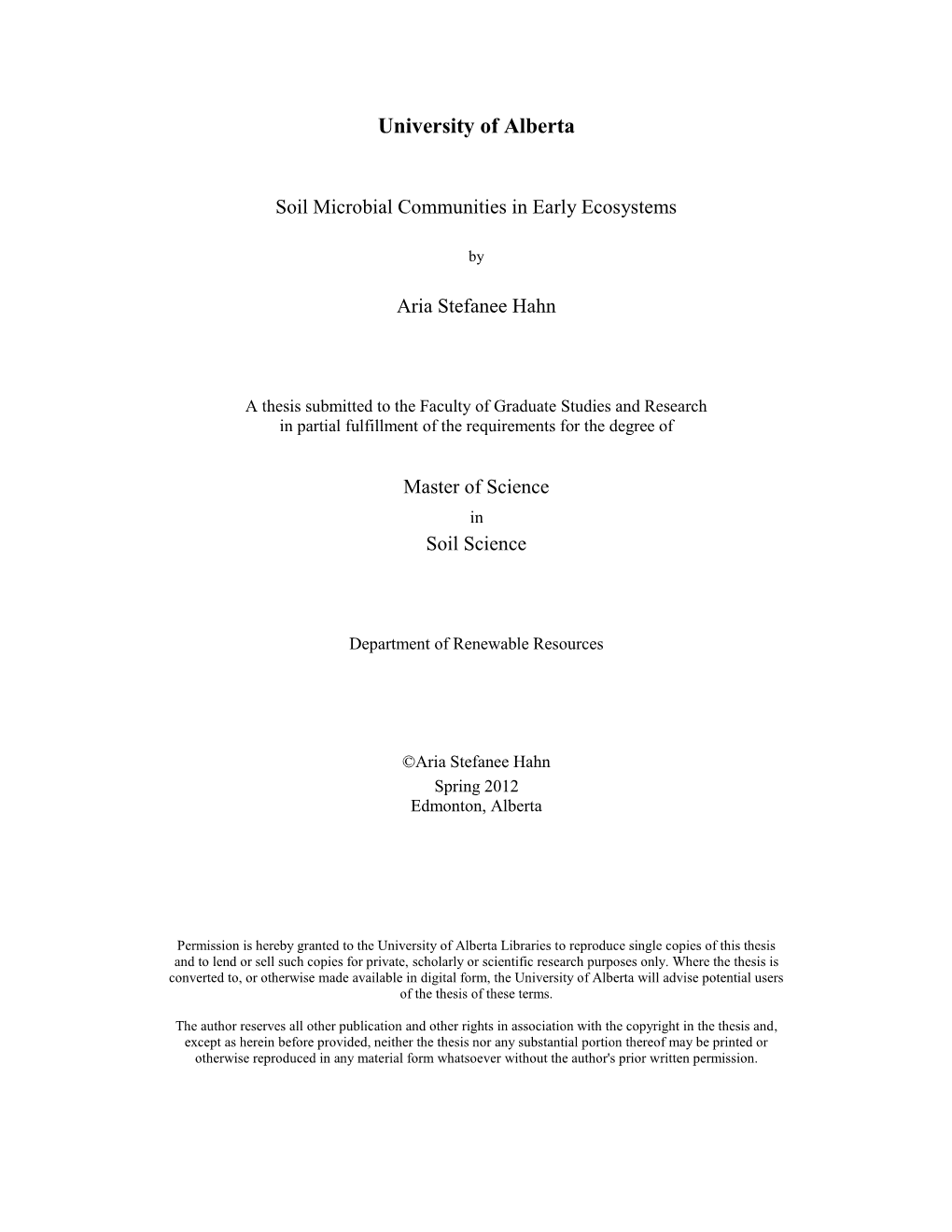 Soil Microbial Communities in Early Ecosystems