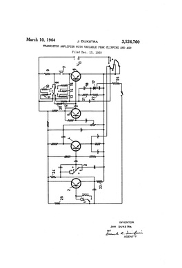 TRANSISTOR AMPLIFIER with VARIABLE PEAK Clipping and Age Filed Dec