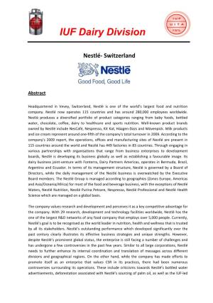 Nestle, the Anglo‐Swiss Condensed Milk Company and the Farine Lactee Henri Nestle Company, Were Established