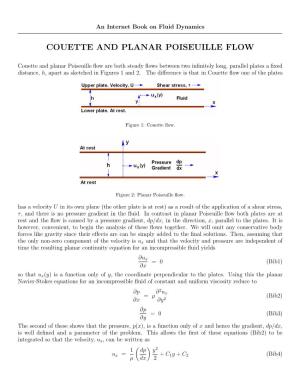 Couette and Planar Poiseuille Flow