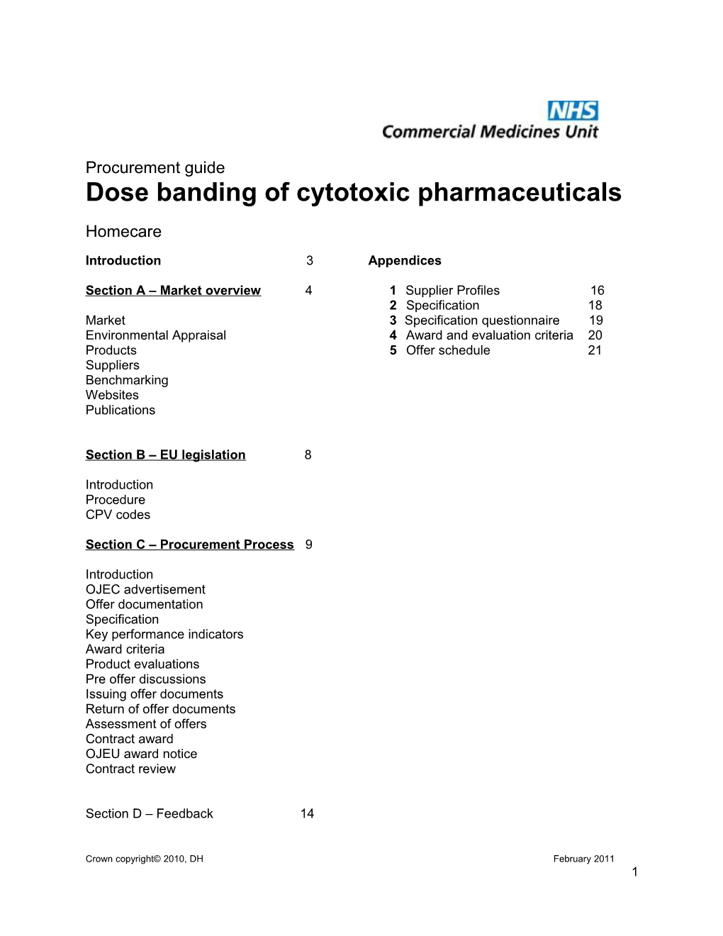 Dose Banding of Cytotoxic Pharmaceuticals