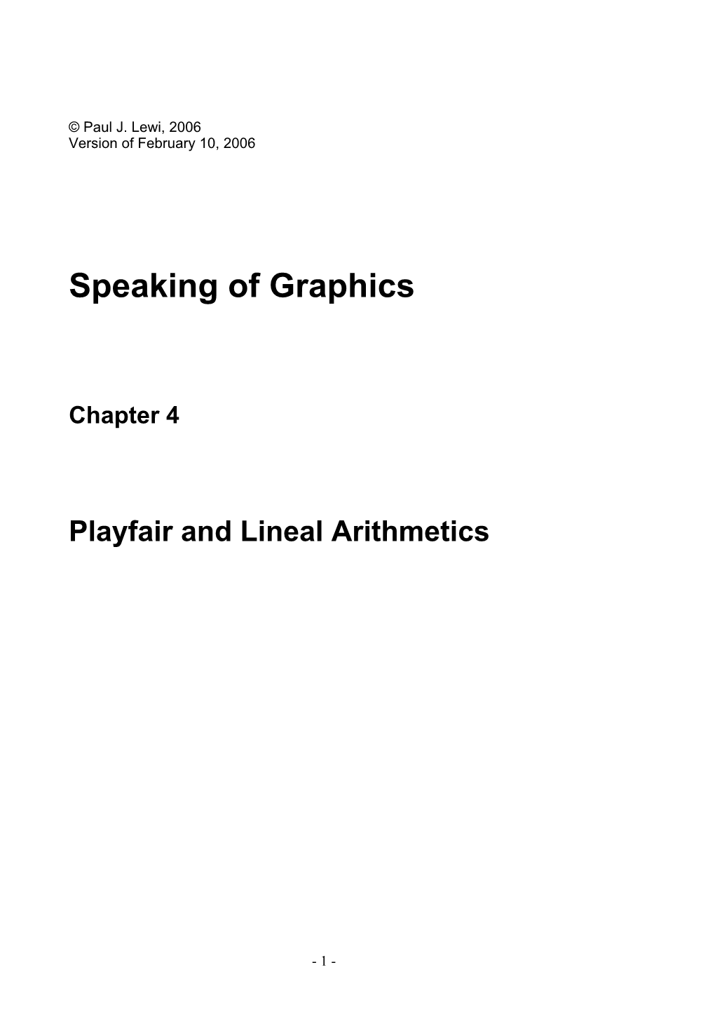 Chapter 4 Playfair and Lineal Arithmetics