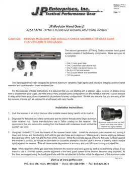 JP/VTAC Modular Hand Guard System