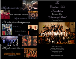 The Continuo Arts Foundation “Sounds of Music”