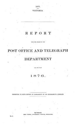RE'port POST OFFICE and R~Relegraph