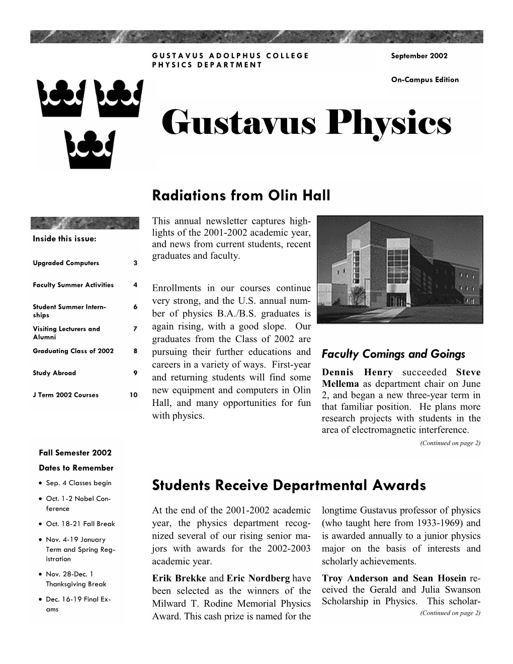 Gustavus Physics