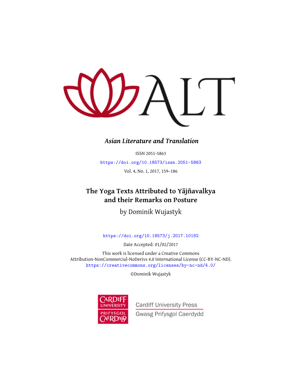 Asian Literature and Translation the Yoga Texts Attributed To